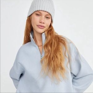 HP ⭐️ NWT Aritzia TNA Cozy Mega 1/4 Zip in Mirror Blue
